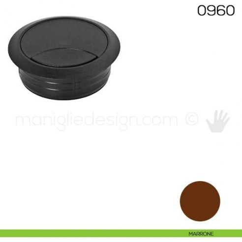 Bocchetta passacavi tonda diametro 60 mm Maco 0960 marrone