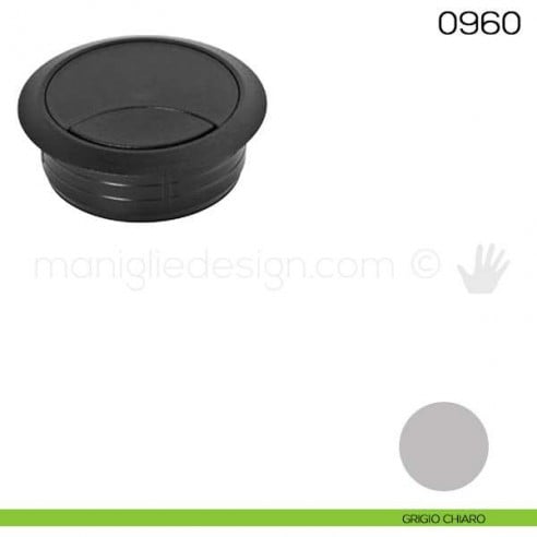 Bocchetta passacavi tonda diametro 60 mm Maco 0960 grigio chiaro