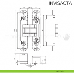 Cerniera a scomparsa Invisacta Otlav IN230120 Bianco Opaco 2