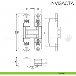 Cerniera a scomparsa Invisacta Otlav IN235120 Argento Satinato 2