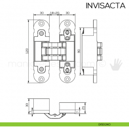 Cerniera a scomparsa Invisacta Otlav IN300120 Bianco Opaco 2