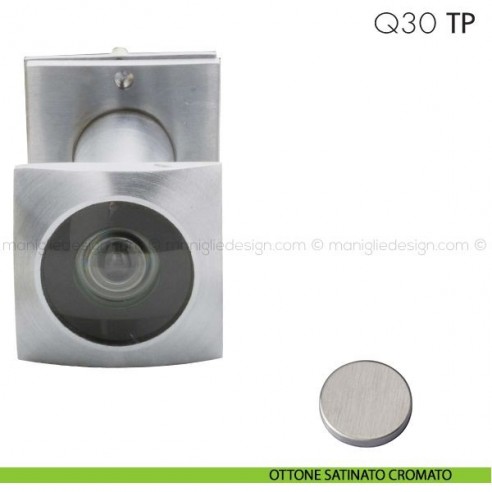 Spioncino quadro per spessore porta 34-60 mm Q30 TP Reguitti ottone satinato cromato