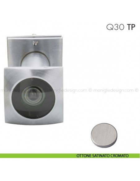 Spioncino quadro per spessore porta 34-60 mm Q30 TP Reguitti ottone satinato cromato