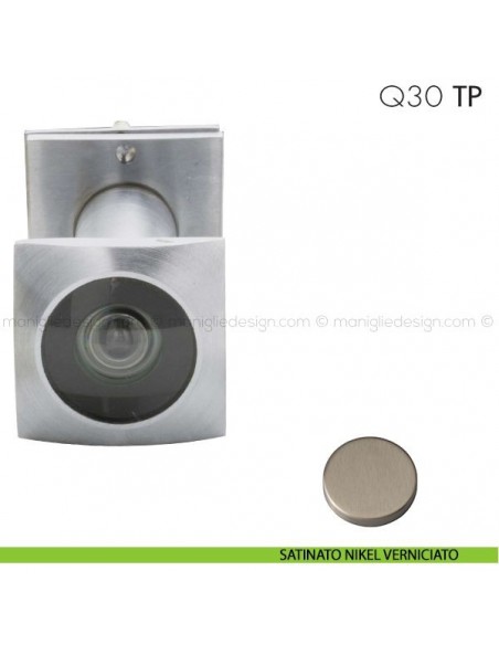 Spioncino quadro per spessore porta 34-60 mm Q30 TP Reguitti satinato nikel verniciato