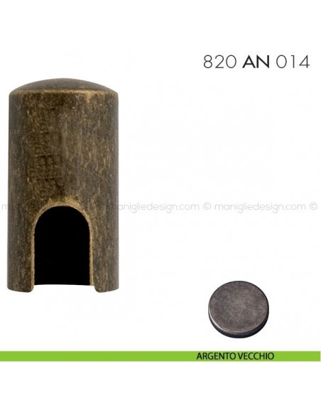 Cappuccio in ottone per cerniere anuba ø14 mm 820 AN 014 Reguitti argento vecchio
