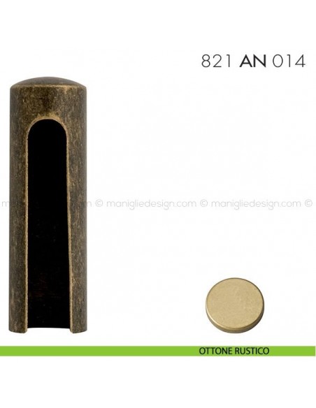 Cappuccio per cerniere anuba ø14 registrabili mm 821 AN 014 Reguitti ottone rustico