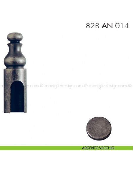 Cappuccio in ottone per cerniere anuba ø14 mm 828 AN 014 Reguitti argento vecchio