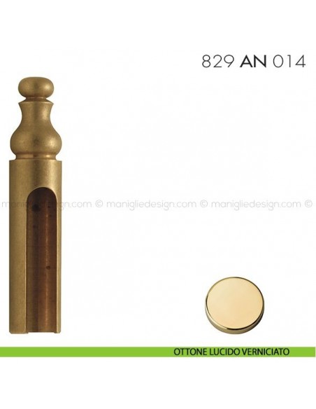 Cappuccio per cerniere anuba ø14 registrabili mm 829 AN 014 Reguitti ottone lucido verniciato