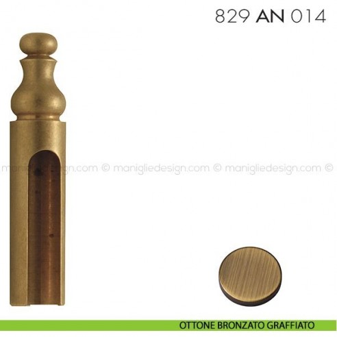 Cappuccio per cerniere anuba ø14 registrabili mm 829 AN 014 Reguitti ottone bronzato graffiato