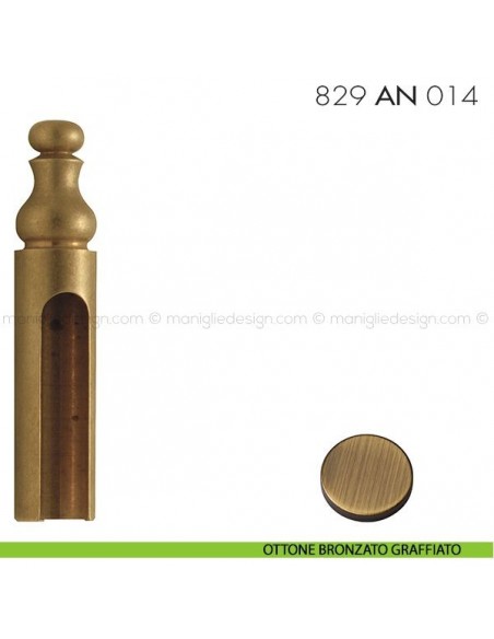 Cappuccio per cerniere anuba ø14 registrabili mm 829 AN 014 Reguitti ottone bronzato graffiato