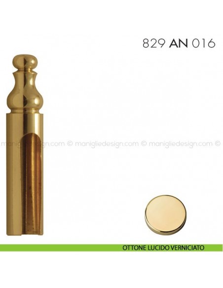 Cappuccio per cerniere anuba ø16 registrabili mm 829 AN 016 Reguitti ottone lucido verniciato