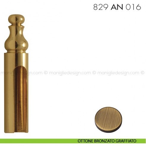 Cappuccio per cerniere anuba ø16 registrabili mm 829 AN 016 Reguitti ottone bronzato graffiato