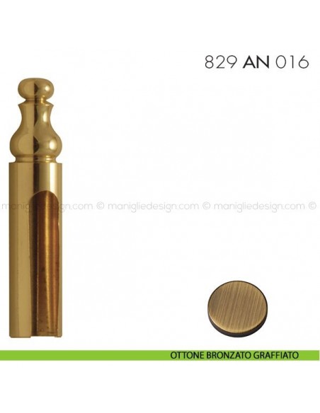 Cappuccio per cerniere anuba ø16 registrabili mm 829 AN 016 Reguitti ottone bronzato graffiato
