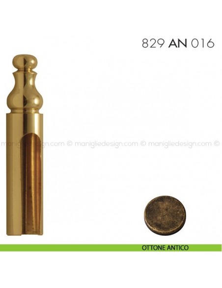 Cappuccio per cerniere anuba ø16 registrabili mm 829 AN 016 Reguitti ottone antico