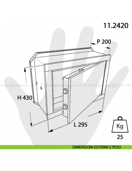Cassaforte Mottura Personal con chiave e combinazione meccanica 11.2420 dimensioni esterne e peso