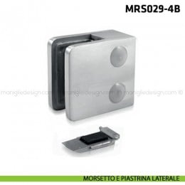 Morsetto per vetro in acciaio inox spessore 8-10 mm MRS029 Comit Glass 2