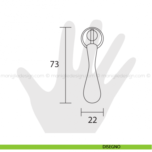 Pendente per mobile Metal Style ottone antico MG5665 disegno