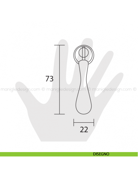 Pendente per mobile Metal Style ottone antico MG5665 disegno