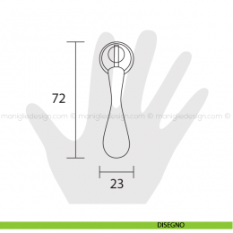 Pendente per mobile Metal Style ottone antico MG5629 2