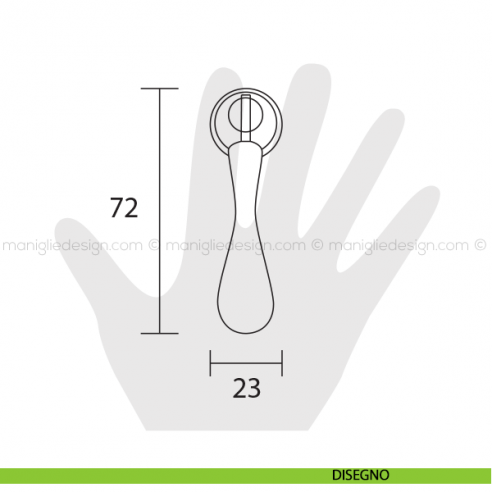 Pendente per mobile Metal Style ottone antico MG5629 disegno