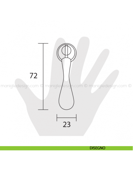 Pendente per mobile Metal Style ottone antico MG5629 disegno
