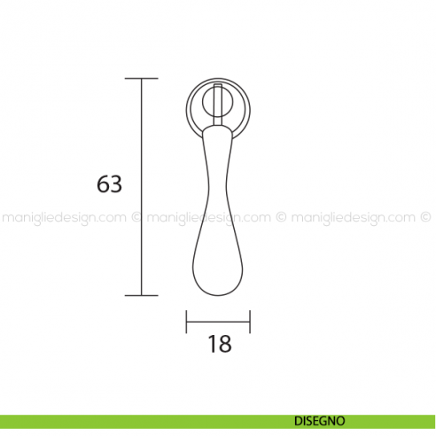 Pendente per mobile Metal Style ottone antico MG5654 disegno