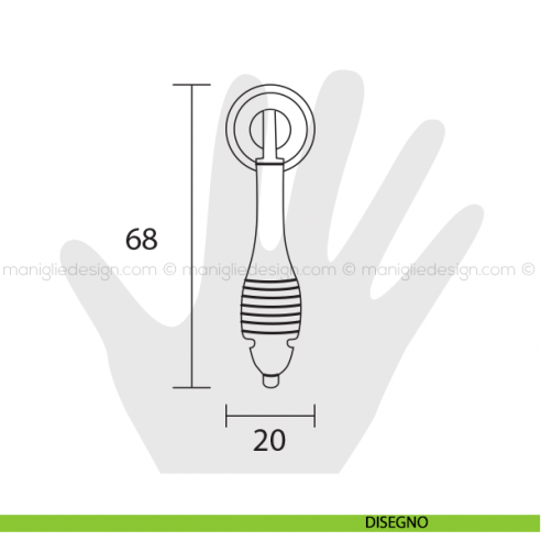 Pendente per mobile Metal Style oro di valenza MG5679 disegno