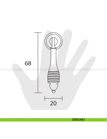 Pendente per mobile Metal Style oro di valenza MG5679 disegno