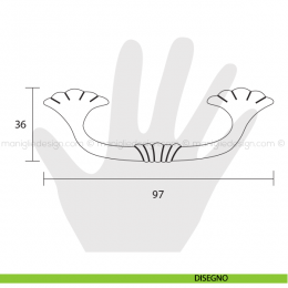 Maniglia per mobile Metal Style oro di valenza interasse 64 mm MG20838 2