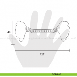 Maniglia per mobile Metal Style ottone antico interasse 64 mm MG4187 2