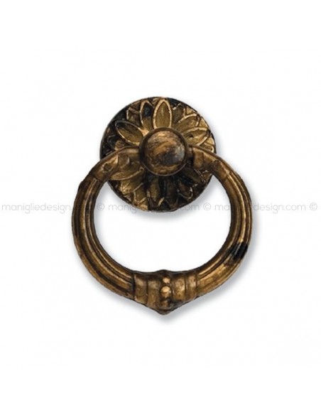 Maniglia ciondolo per mobile Metal Style ottone antico 32x41 mm MG2667