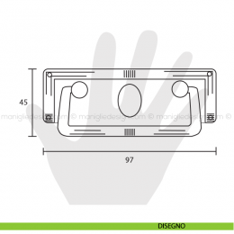 Maniglia per mobile Metal Style Florence interasse 64 mm MG2351 2