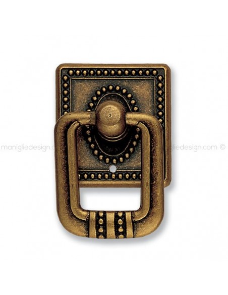 Maniglia ciondolo per mobile Metal Style ottone antico 33x51 mm MG2923