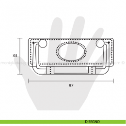 Maniglia ottone anticato per mobile Metal Style interasse 64 mm MG2532 2