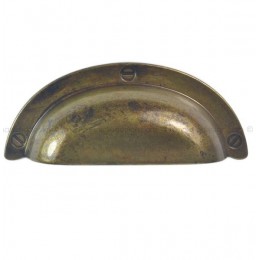 Maniglia conchiglia ottone antico per mobile Metal Style interasse 64 mm MG4237