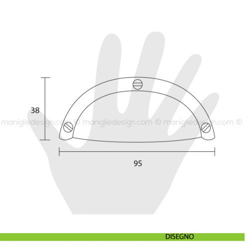 Maniglia Per Mobili In Ottone Anticato - 23x28 Mm, Stile Vintage