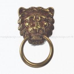 Maniglia leone per mobile Metal Style oro patinato
