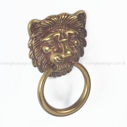 Maniglia leone per mobile Metal Style oro patinato 2