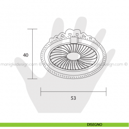 Maniglia ottone anticato per mobile Metal Style MG2412 2