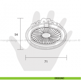 Maniglia ottone anticato per mobile Metal Style interasse 32 mm MG2414 2