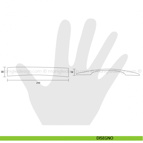 Maniglia cromo lucido per cucina Metal Style interasse 128 mm MG22882 disegno