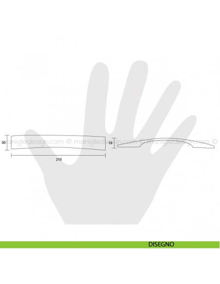 Maniglia cromo satinato per cucina Metal Style interasse 128 mm MG26077 disegno