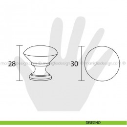 Pomolo in vetro per mobile Metal Style bagno oro MG32752 2