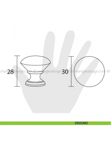 Pomolo in vetro per mobile Metal Style bagno oro MG32752 disegno