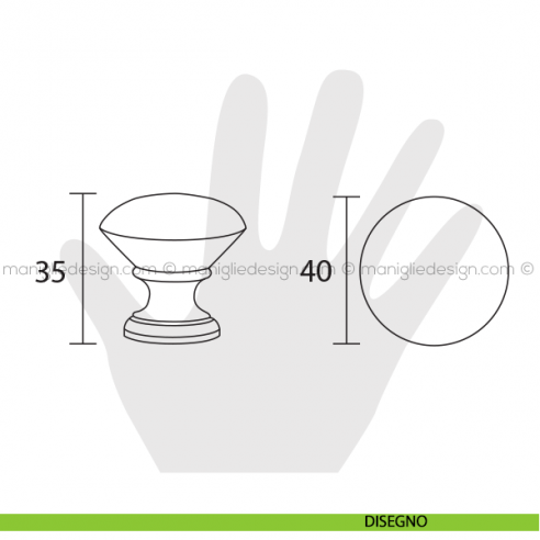 Pomolo in vetro per mobile Metal Style bagno oro MG32753 disegno