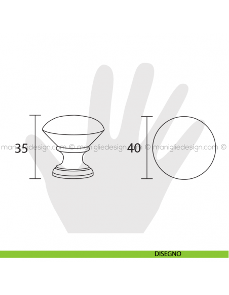 Pomolo in vetro per mobile Metal Style bagno oro MG32753 disegno