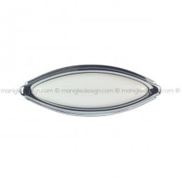 Pomolo ceramica bianca per mobile Metal Style cromo lucido MG31047 2