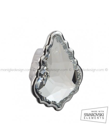 Pomolo Swarovski per mobile Metal Style cromo lucido MG29907