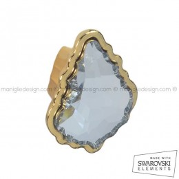 Pomolo Swarovski per mobile Metal Style bagno oro MG29906