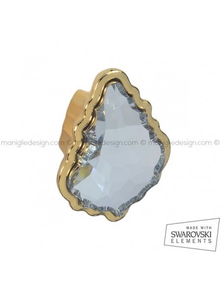 Pomolo Swarovski per mobile Metal Style bagno oro MG29906